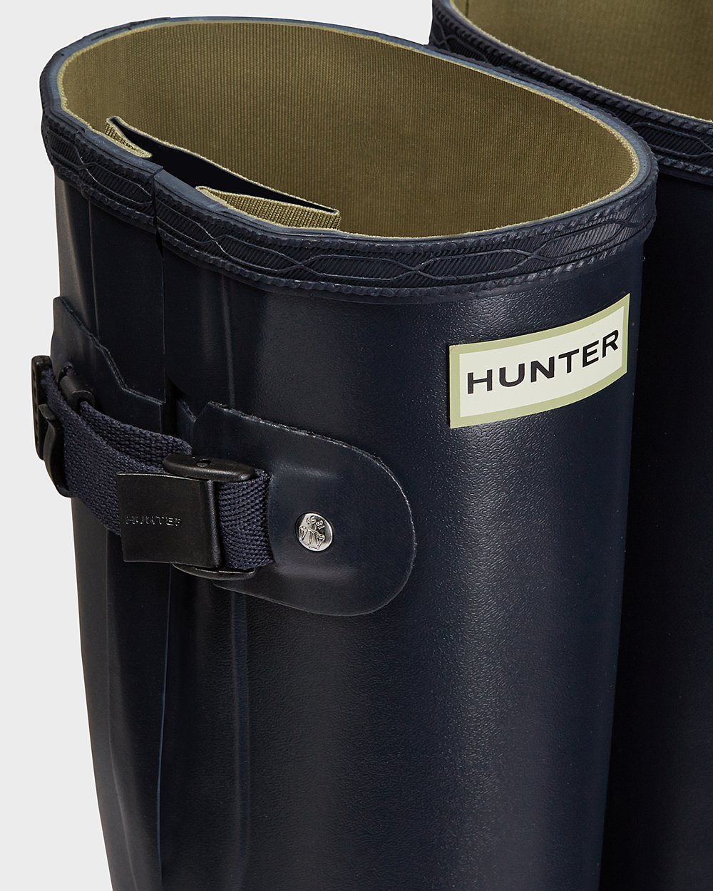 Womens Tall Rain Boots - Hunter Norris Field Side Adjustable (18HKCRASJ) - Navy